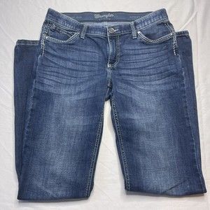 Wrangler Shilo Riding Pants Jeans Size 11 36 Length Medium Wash Flare